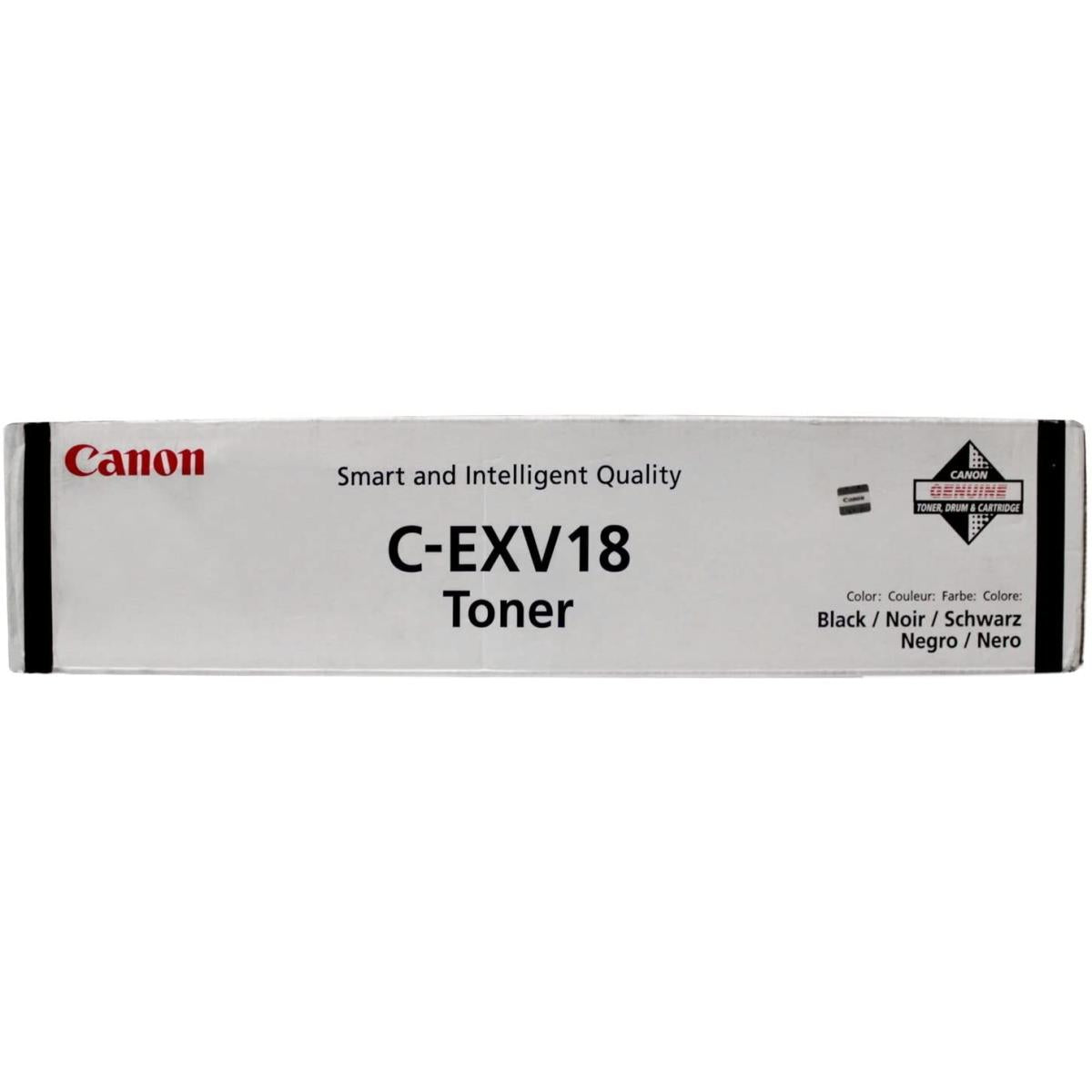 خرطوشة تونر كانون (Canon) أصلية موديل C-EXV18 لون أسود - موثوقية عالية - نصوص حادة - متوافقة مع ماكينات تصوير imageRUNNER iR1018 و iR1022 و iR1024 خرطوشة تونر كانون (Canon) أصلية موديل C-EXV18 لون أسود - موثوقية عالية - نصوص حادة - متوافقة مع ماكينات تصوير imageRUNNER iR1018 و iR1022 و iR1024