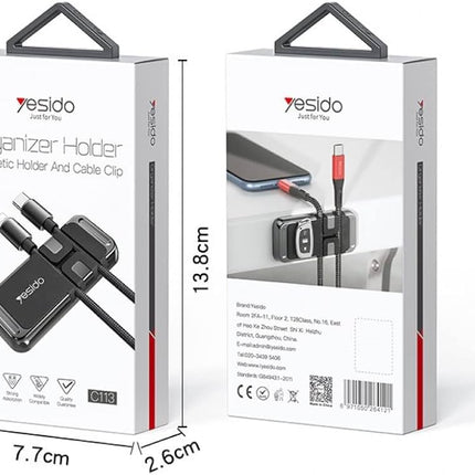 Yesido C113 Universal Magnetic Phone Holder with Cable Clip