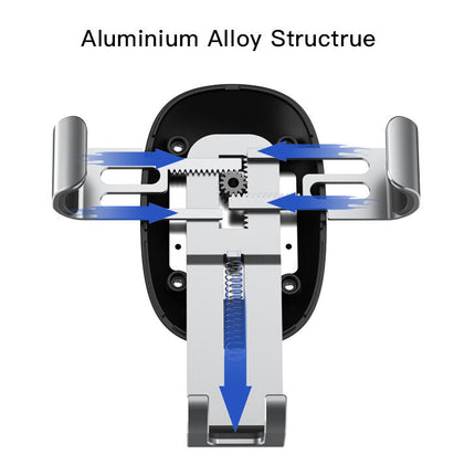 حامل هاتف لاسلكي للسيارة من سبائك الألومنيوم بقوة 15 واط من Yesido C123 (2 في 1: AC Clip and Suction Mount)