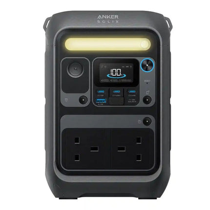 محطة طاقة متنقلة أنكر سوليكس (Anker SOLIX C300 DC) - سعة 90,000 مللي أمبير (288 واط/ساعة) - قوة 300 واط - بطارية LiFePO4 - رمادي