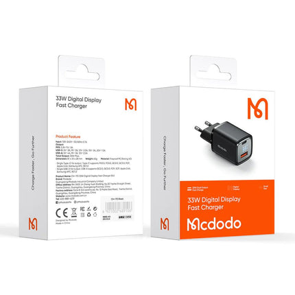 شاحن Mcdodo السريع بشاشة رقمية بقوة 33 واط CH-1701