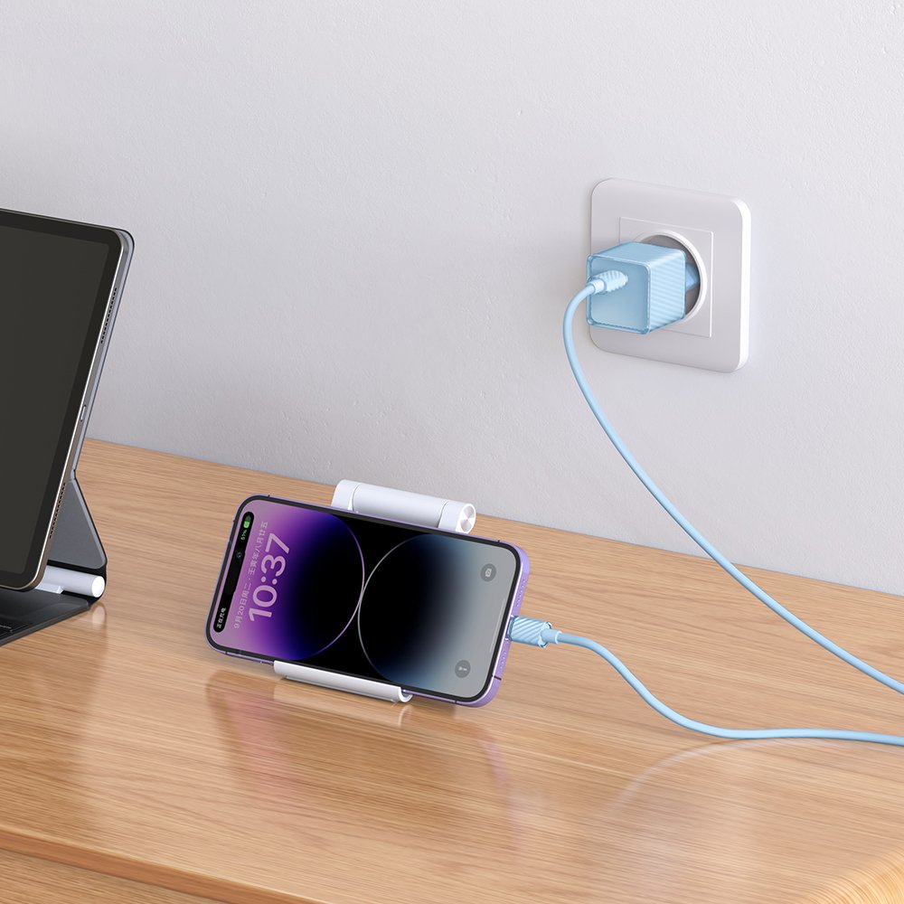 شاحن Mcdodo 20W GaN PD السريع CH-3772 - أزرق شاحن Mcdodo 20W GaN PD السريع CH-3772 - أزرق