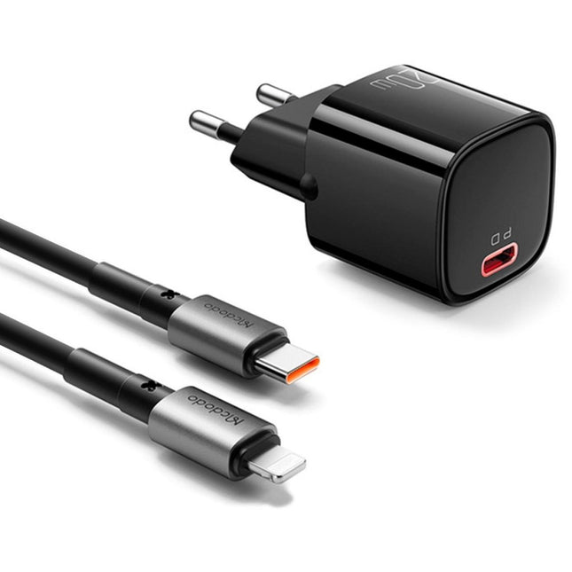Mcdodo Nano 20W PD Charger with USB-C to Lightning Cable - Black CH-4040