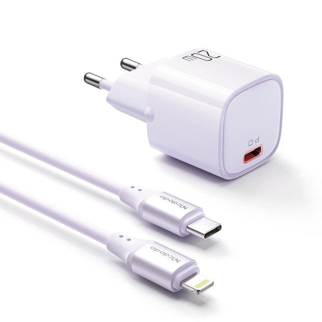 Mcdodo Nano 20W PD Charger with USB-C to Lightning Cable - Purple CH-4041