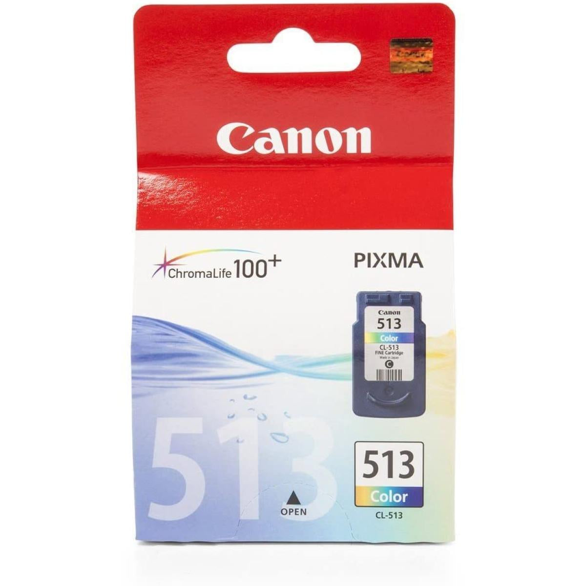 عبوة حبر كانون (Canon) أصلية ملونة عالية الإنتاجية موديل CL-513 - ثلاثية الألوان - تقنية FINE - متوافقة مع PIXMA iP2700 و MP230 و MP280 و MX320 عبوة حبر كانون (Canon) أصلية ملونة عالية الإنتاجية موديل CL-513 - ثلاثية الألوان - تقنية FINE - متوافقة مع PIXMA iP2700 و MP230 و MP280 و MX320