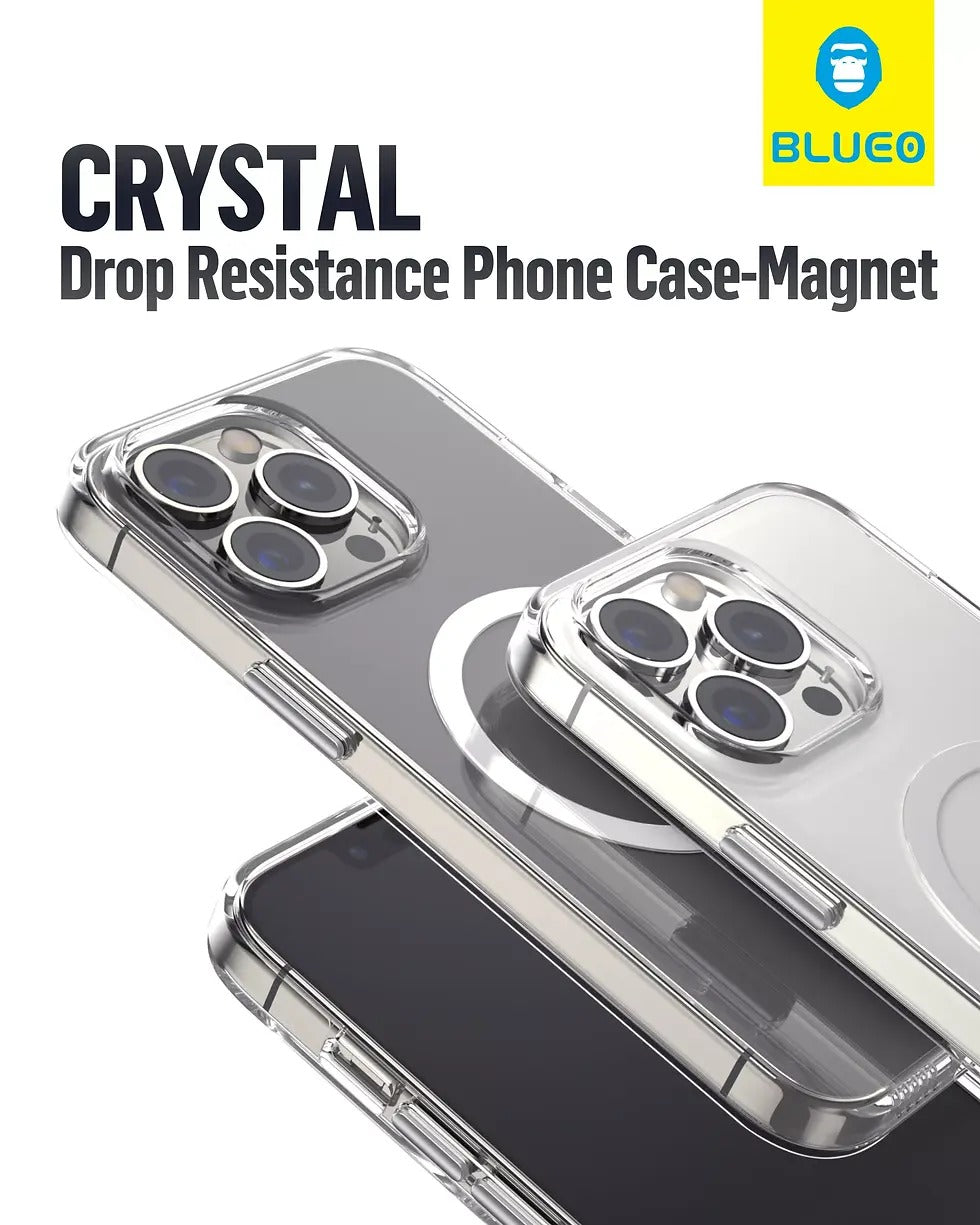 حافظة هاتف مقاوم للسقوط من BLUEO B37 Crystal+ لهاتف iPhone 16 Plus (6.7 بوصة) بدون مغناطيس - شفاف حافظة هاتف مقاوم للسقوط من BLUEO B37 Crystal+ لهاتف iPhone 16 Plus (6.7 بوصة) بدون مغناطيس - شفاف