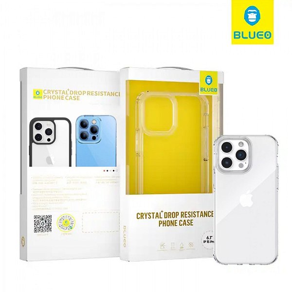 حافظة هاتف مقاوم للسقوط من BLUEO B37 Crystal+ لهاتف iPhone 16 Plus (6.7 بوصة) بدون مغناطيس - شفاف حافظة هاتف مقاوم للسقوط من BLUEO B37 Crystal+ لهاتف iPhone 16 Plus (6.7 بوصة) بدون مغناطيس - شفاف