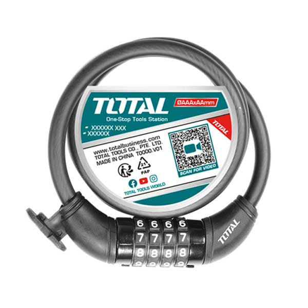 أقفال دراجات – أمان قوي ومفتاح رقمي Total أقفال دراجات – أمان قوي ومفتاح رقمي Total
