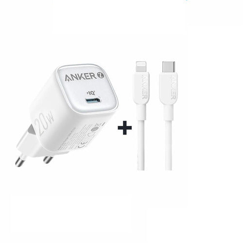 Anker Zolo GaN 20W USB-C Charger Set with USB-C to Lightning Cable B2699L21