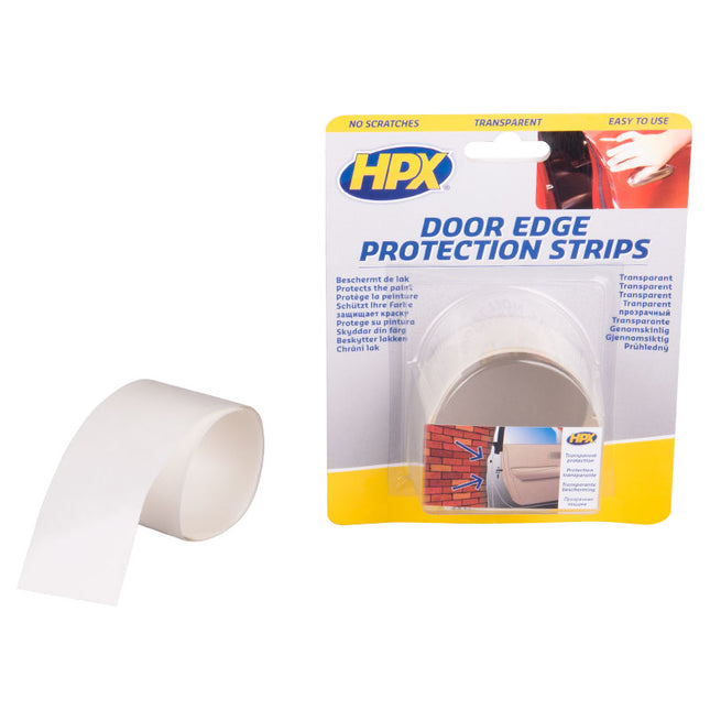 Door edge protection strips transparant 2 x 90 cm x12.5