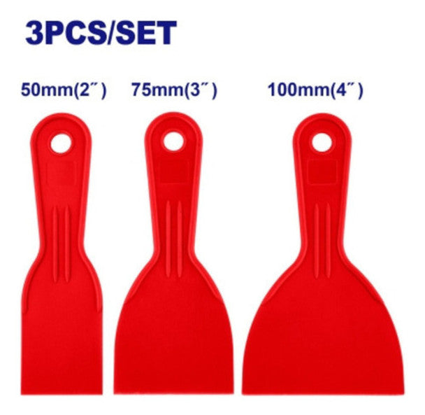 EMTOP EMPT3133 Plastic Putty Knife Set – 3 Pieces