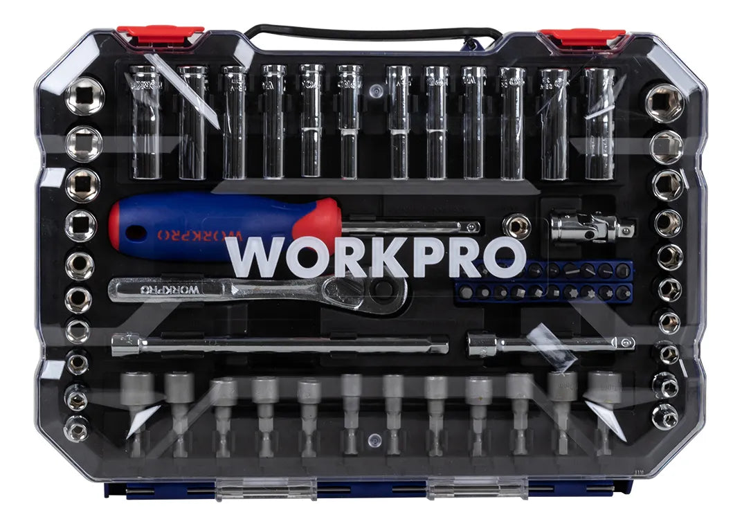 WORKPRO 70 PC 1/4″ Drive 6‑Point Socket Set WORKPRO 70 PC 1/4″ Drive 6‑Point Socket Set