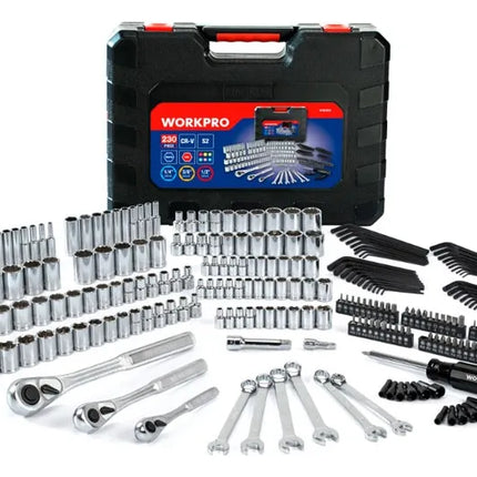 WORKPRO 230PC Mechanics Tool Kit in Hard Case