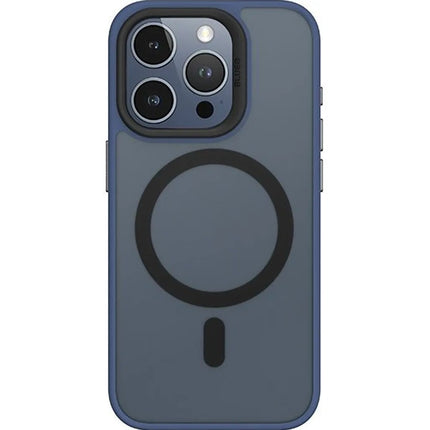 BLUEO BK5934 Skin-Friendly Frosted Anti-Drop Case with Magnetic for iPhone 15 (6.1″) - Dark Blue