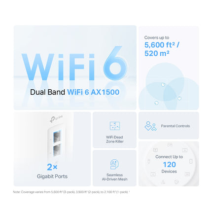 TP-Link Deco X10 AX1500 Whole Home Mesh Wi-Fi 6 System (1-Pack)
