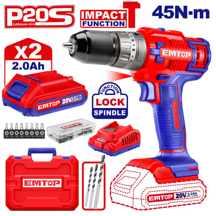  EMTOP ECIDL6200128 Cordless Impact Drill