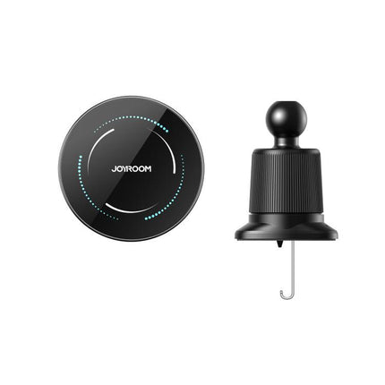 Joyroom JR-ZS502 Magnetic Wireless Car Charger Mount - 15W Fast Charging - MagSafe Compatible - Dashboard and Windshield Suction Cup Holder - Black