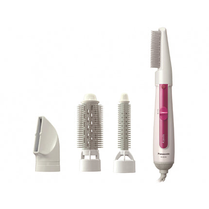 مصفف شعر باناسونيك أيونيتي 4 في 1 مع 4 ملحقات، تقنية الأيونات بقوة 650 واط لشعر ناعم ولامع - أبيض/زهري (EH-KE46VP615)