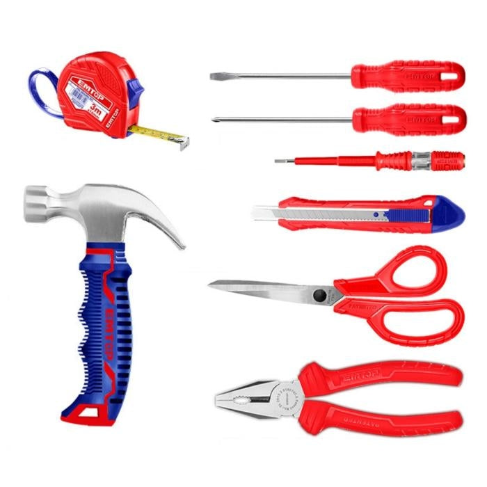 مجموعة أدوات يدوية مكونة من 8 قطع EMTOP EHTS01081 مجموعة أدوات يدوية مكونة من 8 قطع EMTOP EHTS01081