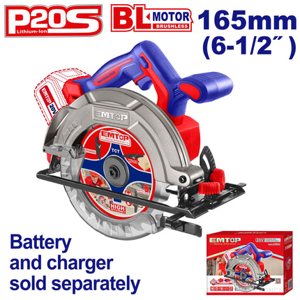 EMTOP ELCS16521 20V Cordless Circular Saw

