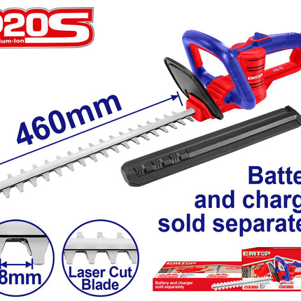 EMTOP ELHT20018 Cordless Hedge Trimmer
