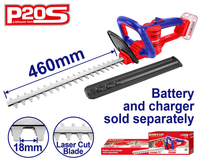 EMTOP ELHT20018 Cordless Hedge Trimmer