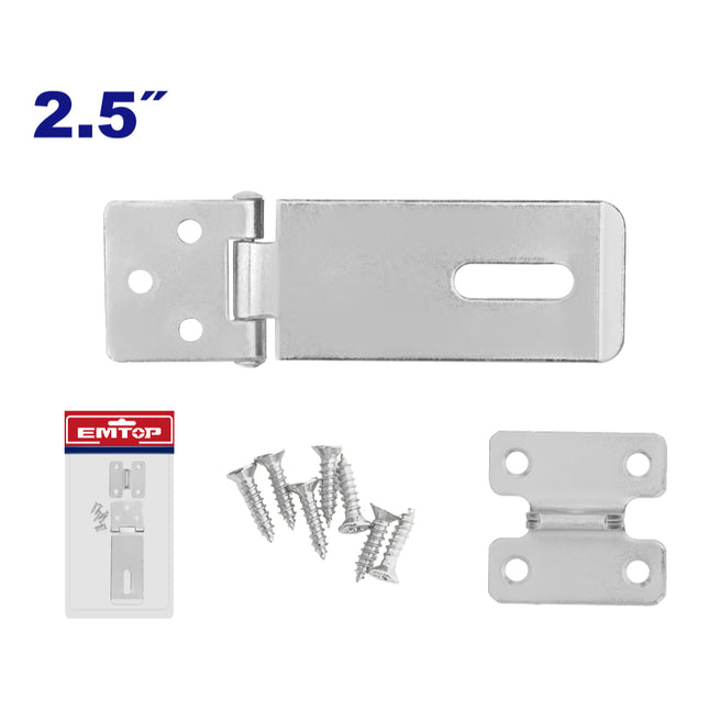 EMTOP EMAN2125  2.5inch  Chrome-Plated Hasp and Staple