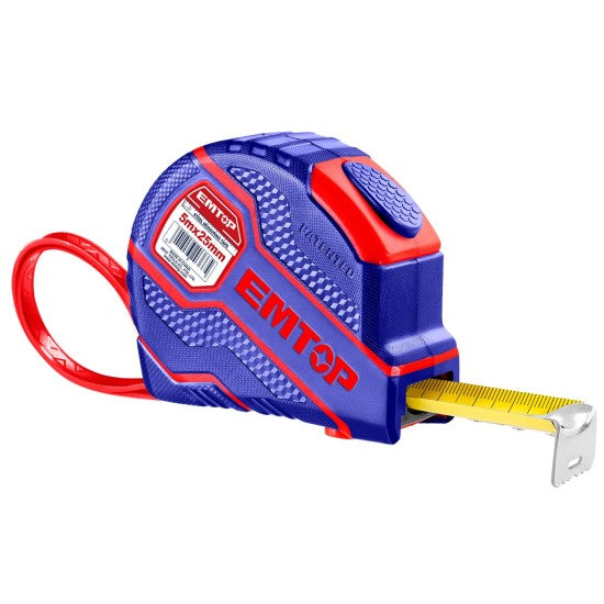 EMTOP EMTP25201  Rubber Measuring Tape 5 × 25