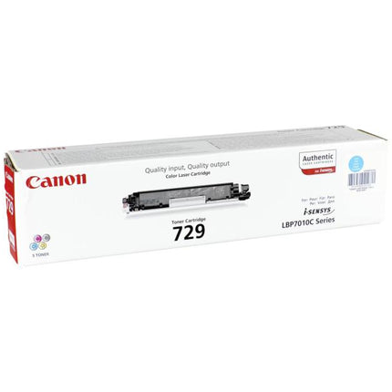 Canon 729 Genuine Toner Cartridge - Choose Color: Cyan - Crisp Laser Printing - Compatible with i-SENSYS LBP7010C and LBP7018C