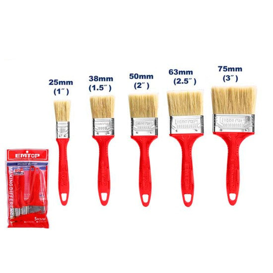 EMTOP EPBH160501 Paint Brush Set – 5 Pieces