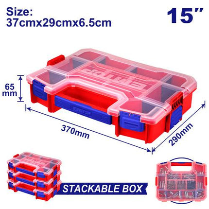 EMTOP EPBX1511  15 Plastic Screw Organizer Box 