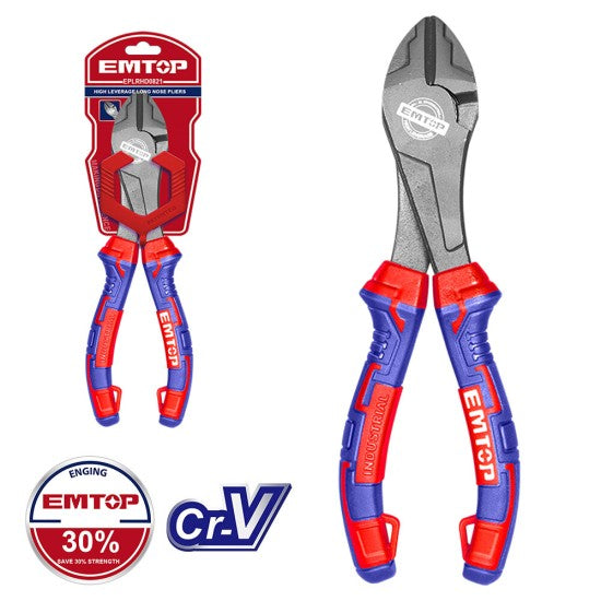 EMTOP EPLRHD0821  High Leverage Heavy-Duty Diagonal Cutting Pliers