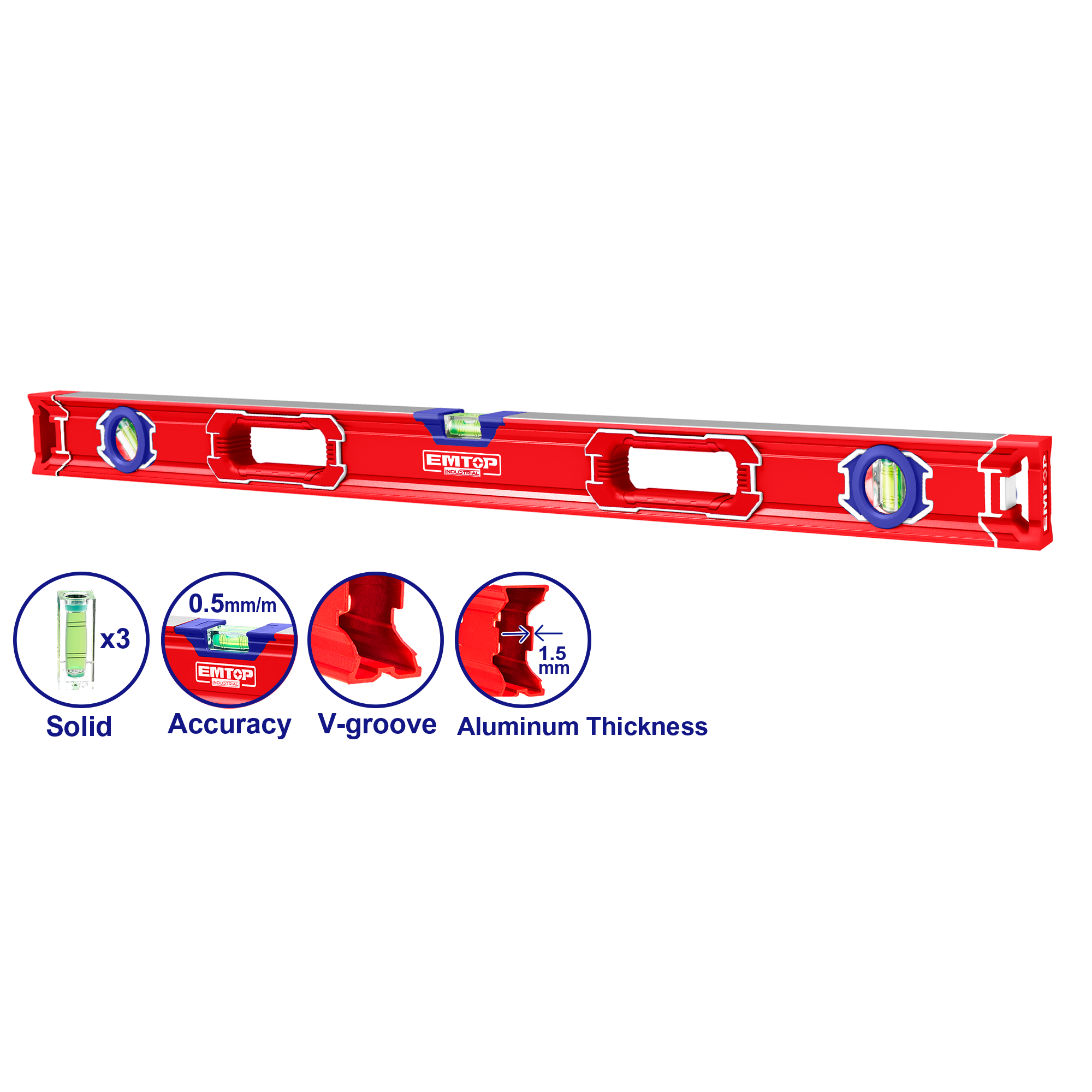 EMTOP ESLL210001 Spirit Level – 100 cm EMTOP ESLL210001 Spirit Level – 100 cm
