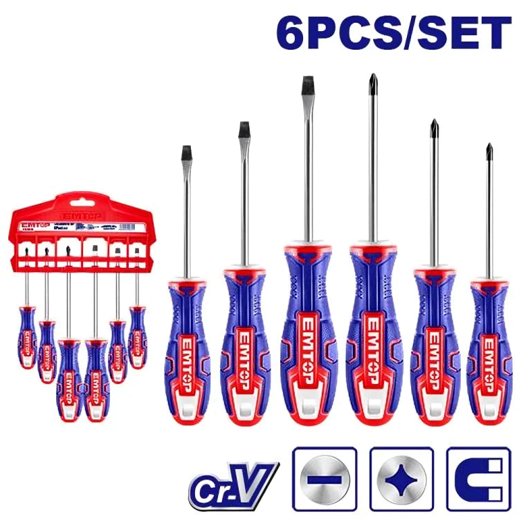 طقم مفكات مكون من 6 قطع EMTOP ESST0602 طقم مفكات مكون من 6 قطع EMTOP ESST0602