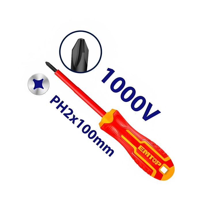 مفك مصلب كهربائي معزول EMTOP ESDRJPH2100 مفك مصلب كهربائي معزول EMTOP ESDRJPH2100