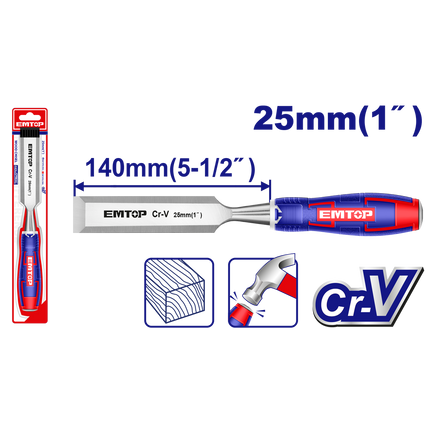 EMTOP EWCL2501  25mm Wood Chisel 