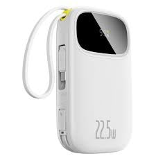 Baseus Enerfill FC31 10000mAh Power Bank - 22.5W Fast Charging - Built-in USB-C and Lightning Cables - Digital Battery Display - Compact & Portable