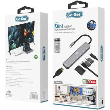 7-in-1 USB-C Multi-Function Extender GD-6831