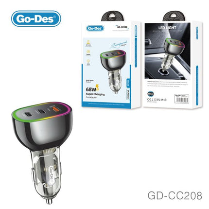 Super Charging 68W Car Adapter GD-CC208