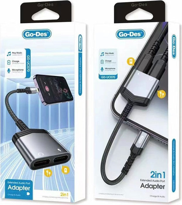 كابل محول Lightning 2 في 1 GD-UC070 كابل محول Lightning 2 في 1 GD-UC070