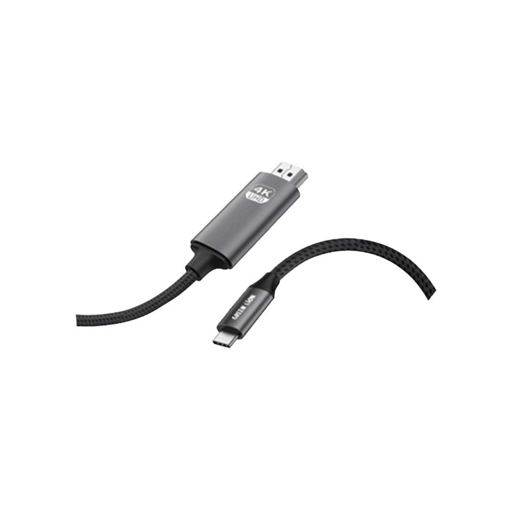 كابل جرين ليون (Green Lion) من USB-C إلى HDMI بدقة 4K - طول 2 متر - أسود