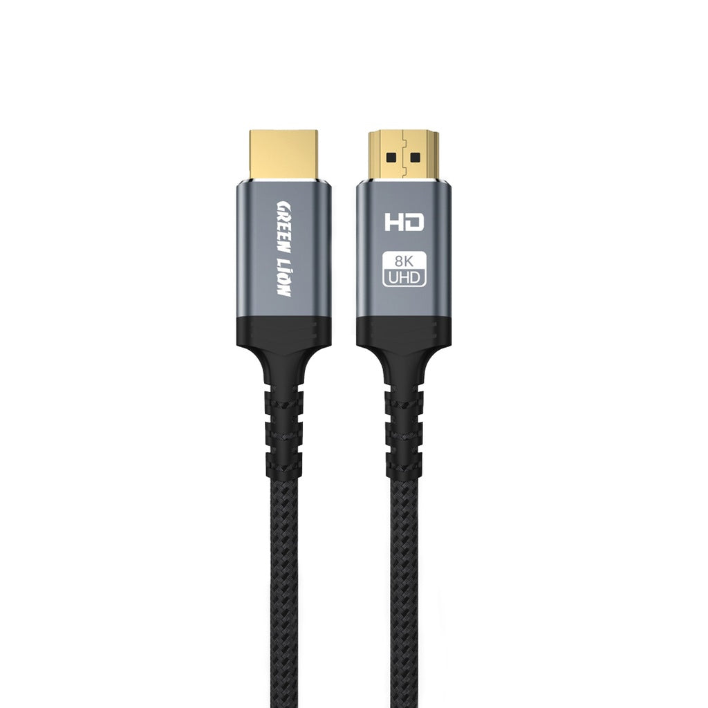 Green Lion 8K HDMI to HDMI Cable 2m - Ultra High Speed 48Gbps - Black