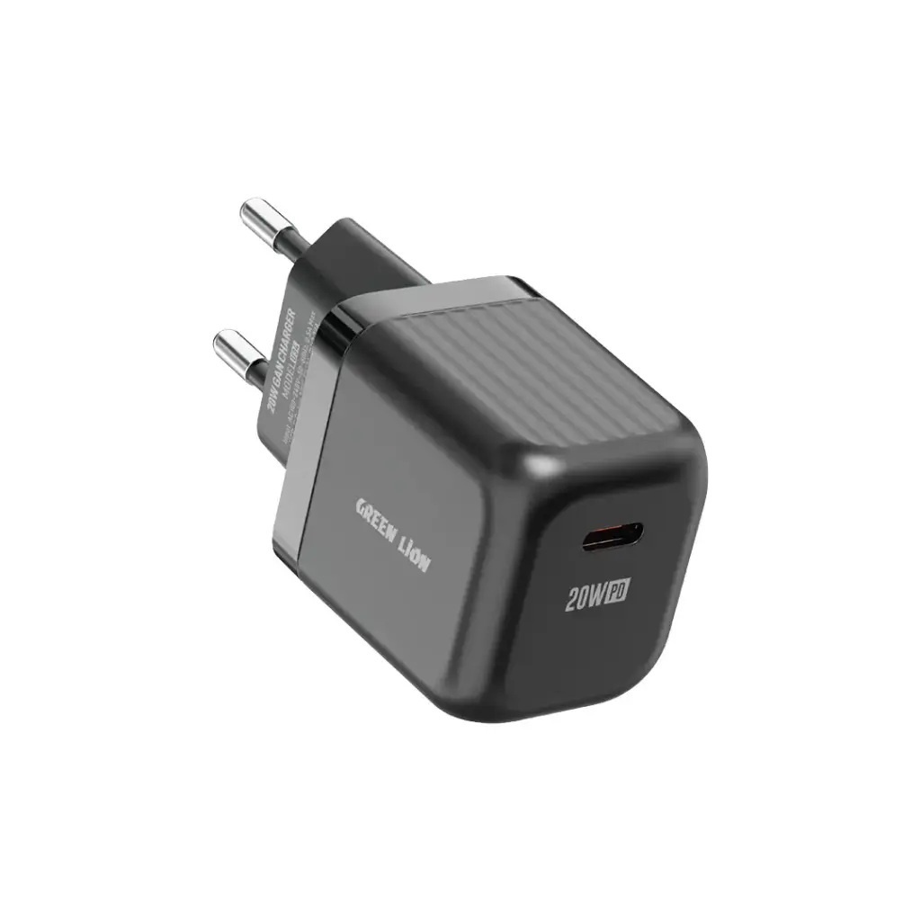 Green Lion Ultra Compact GaN 20W Charger Single Port with Bonus USB-C Cable Green Lion Ultra Compact GaN 20W Charger Single Port with Bonus USB-C Cable