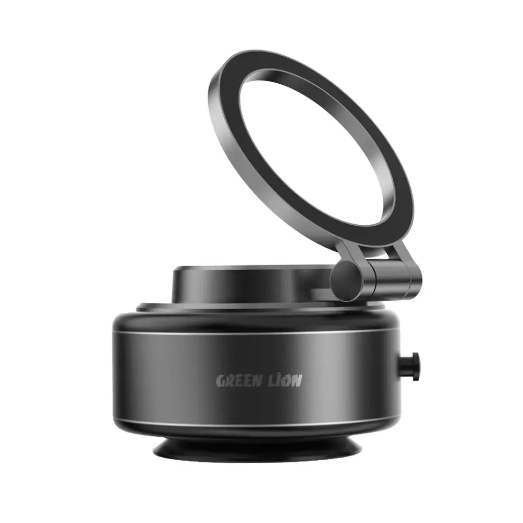Green Lion GX-29 Auto Suction Phone Holder - Intelligent Electric Vacuum Mount - 360° Rotation - Dashboard & Windshield Support - Matte Black