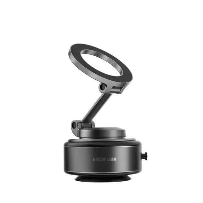 حامل سيارة جرين ليون (Green Lion) GX-31 مغناطيسي بشفط تلقائي - قاعدة فراغ كهربائية ذكية - دوران 360 درجة - أسود
