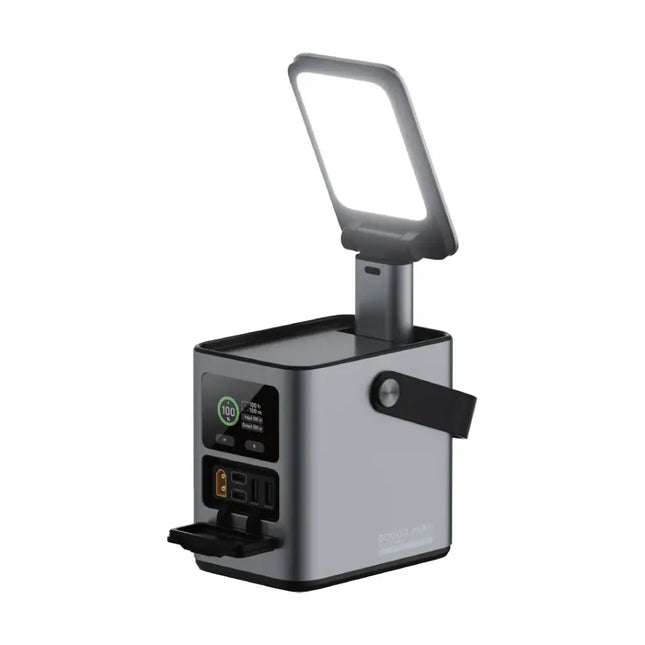 محطة طاقة جرين ليون (Green Lion) إنرجي ماكس 60000 مللي أمبير - قوة إجمالية 230 واط - شحن سريع PD 100W - إضاءة LED مدمجة - رمادي