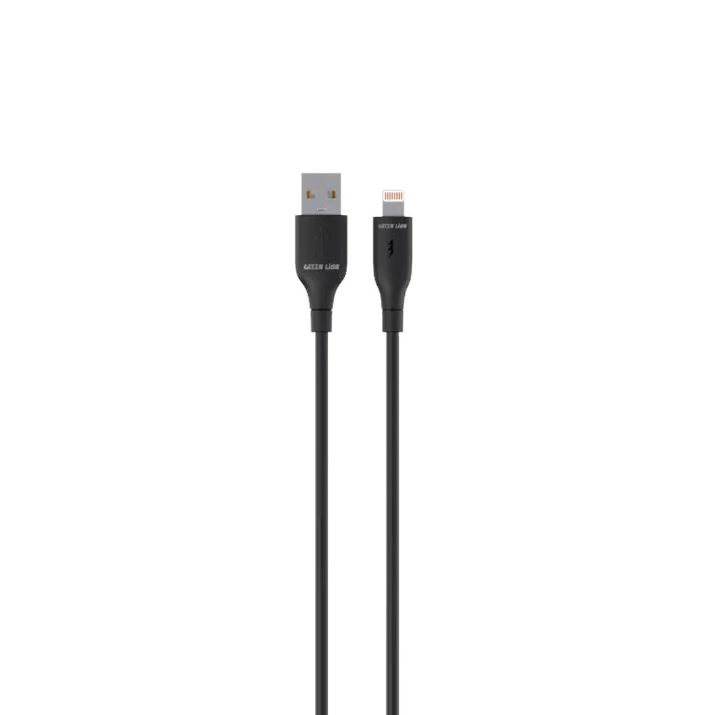 كابل جرين ليون (Green Lion) من USB-A إلى Lightning - مادة PVC - طول 1 متر - أسود