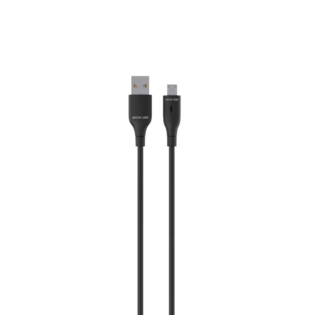 كابل جرين ليون (Green Lion) من USB-A إلى Micro USB - مادة PVC - طول 1 متر - أسود
