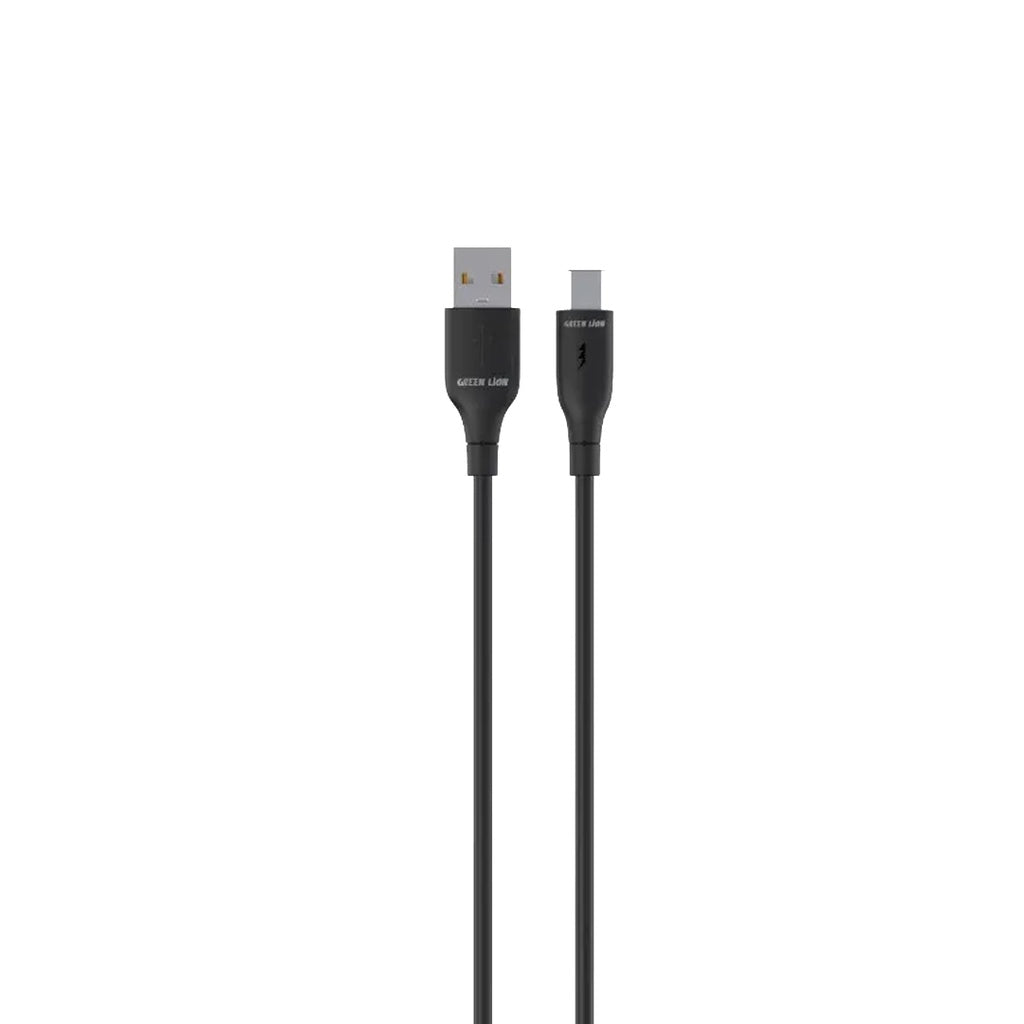 كابل جرين ليون (Green Lion) من USB-A إلى USB-C - مادة PVC - طول 1 متر - أسود