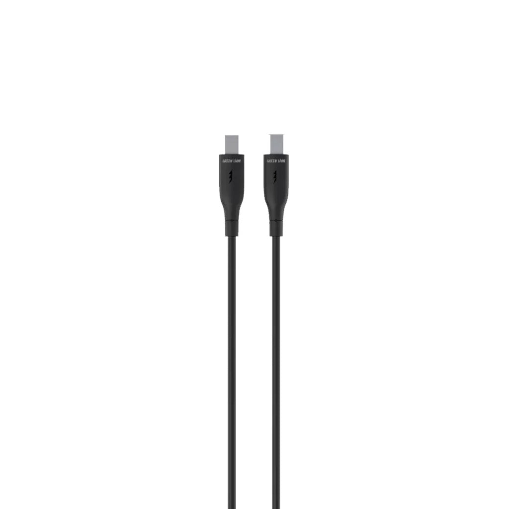 كابل جرين ليون (Green Lion) من USB-C إلى USB-C - مادة PVC - طول 1 متر - أسود كابل جرين ليون (Green Lion) من USB-C إلى USB-C - مادة PVC - طول 1 متر - أسود
